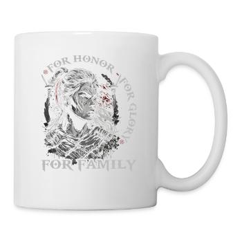 Wikinger Frauen, Honor Glory Family, Viking Damen - Tasse - Weiß - Rechts