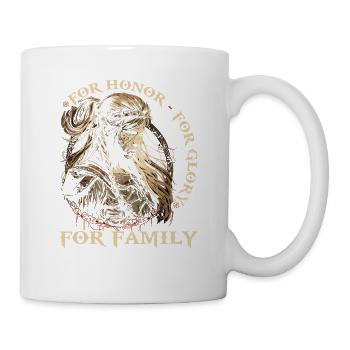 Wikinger Frauen, Honor Glory Family, Viking Damen - Tasse - Weiß - Rechts