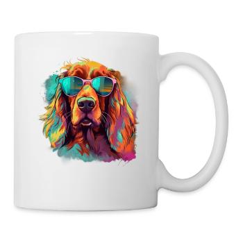 Irish Red Setter Hund Hunderasse - Tasse - Weiß - Rechts