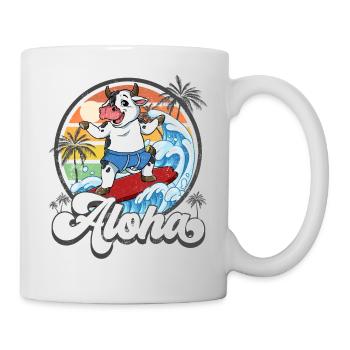 Aloha Hawaiian Hawaiian Surfer Surfing - Mug blanc - blanc - Droite