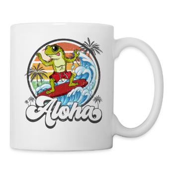 Aloha Hawaiian Hawaiian Surfer Surfing - Mug blanc - blanc - Droite
