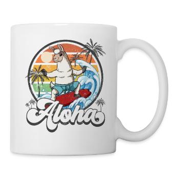 Aloha Hawaiian Hawaiian Surfer Surfing - Mug blanc - blanc - Droite