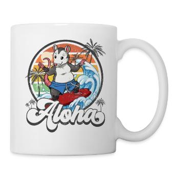 Aloha Hawaiian Hawaiian Surfer Surfing - Mug blanc - blanc - Droite