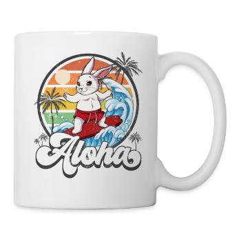 Aloha Hawaiian Hawaiian Surfer Surfing - Mug blanc - blanc - Droite
