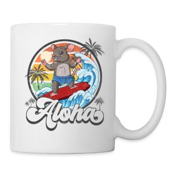 Aloha Hawaiianischer Hawaii Surfer Surfen - Mug - white - Right