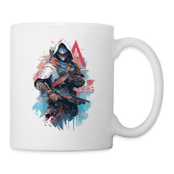 Epic Gamer Cyber Assassin Punk with Armor - Mug - white - Right