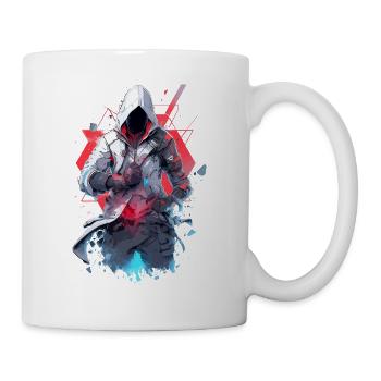 Epic Gamer Cyber Assassin with Dark Face - Mug - white - Right