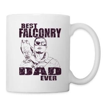 Fauconnier pèlerin Faucon Falcon Vintage Fauconnerie - Mug blanc - blanc - Droite