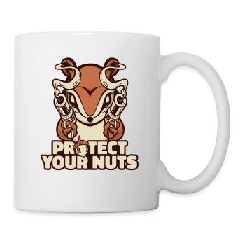 Protect Your Nuts Squirrel Fuchshörnchen - Tasse - Weiß - Rechts