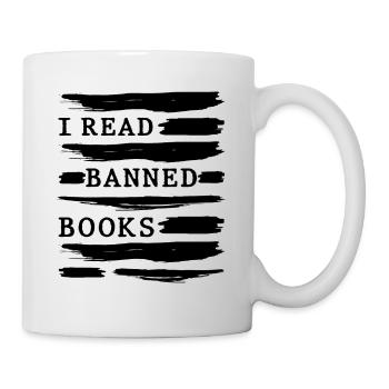 Ich lese verbotenes Buch Buchliebhaber Leser lesen - Tasse - Weiß - Rechts