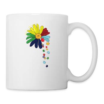 Wählen Sie Kind Autismus Bewusstsein Sonnenblume Mama - Tasse - Weiß - Rechts