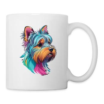 Welpe Yorkie Yorkshire Terrier Hund Hundeliebhaber - Tasse - Weiß - Rechts