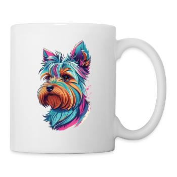 Dog Yorkshire Terrier Dogs Art Pet Yorkie - Mug - white - Right