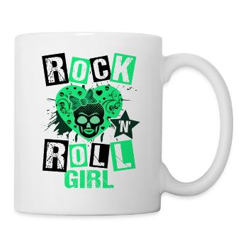 Rock 'n' Roll Girl Music, Dancing, Concert, - Mug - white - Right