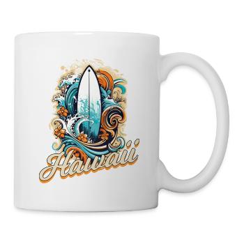 Hawaii Surfen Surfing für Surfer - Tasse - Weiß - Rechts