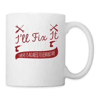 Si je disais que je vais le réparer - Mug blanc - blanc - Droite