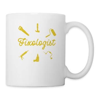 Fixologist Lustiger Handwerker Schraubenschlüssel - Tasse - Weiß - Rechts