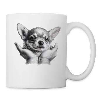 Chihuahua Hug Puppy - Cute Dog Love - Mug - white - Right