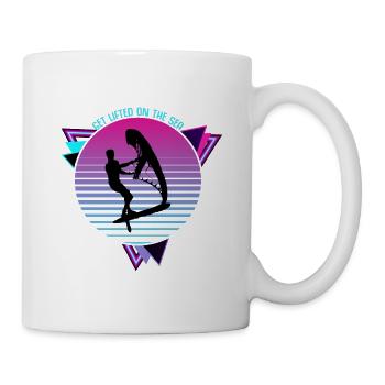 Hydrofoil Wingfoil Synthwave Foil Wing Wingfoiling - Mug blanc - blanc - Droite