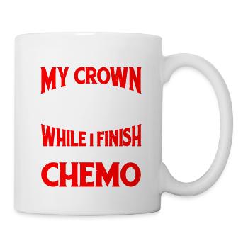 Tenir ma couronne pendant que je termine ma chimio 64 - Mug blanc - blanc - Droite