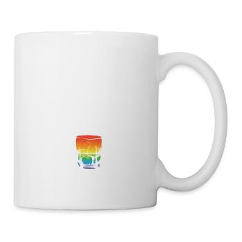 J’aime mon whisky Straight LGBT Rainbow Pride - Mug blanc - blanc - Droite