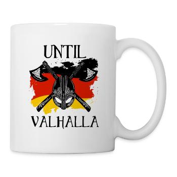 Jusqu’au Valhalla avec drapeau allemand - Mug blanc - blanc - Droite