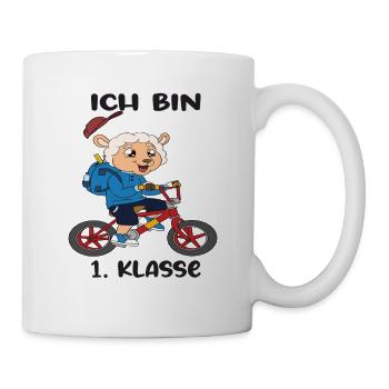 Ich Bin 1 Klasse Einschulung Schulanfang - Tasse - Weiß - Rechts