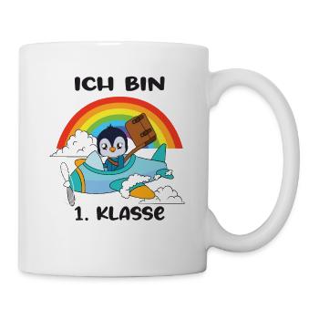 Ich Bin 1 Klasse Einschulung Schulanfang - Tasse - Weiß - Rechts