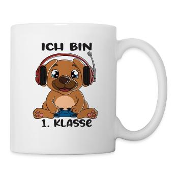 Ich Bin 1 Klasse Einschulung Schulanfang - Tasse - Weiß - Rechts