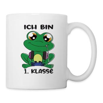 Ich Bin 1 Klasse Einschulung Schulanfang - Tasse - Weiß - Rechts
