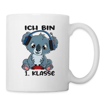 Ich Bin 1 Klasse Einschulung Schulanfang - Tasse - Weiß - Rechts