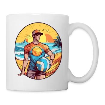 Rod Beachvolleyballspieler - Tasse - Weiß - Rechts