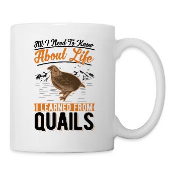 Cadeau Caille Eleveur de cailles - Mug blanc - blanc - Droite