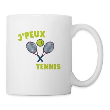 J'Peux Pas J'Ai Tennis Sport Cadeau Humoristique - Mug blanc - blanc - Droite