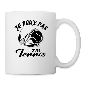 I can't I have tennis - Mug - white - Right
