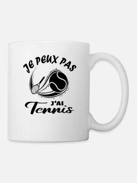 Ich kann nicht, ich habe Tennis - Tasse - Weiß