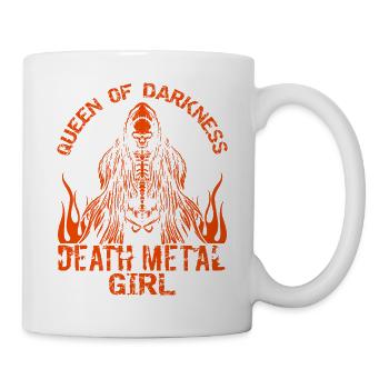 Goth Rock Satan Girl Woman Festivals Death Metal - Tasse - Weiß - Rechts