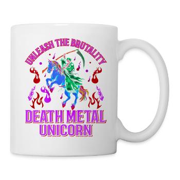 Goth Rock Satan Girl Woman Festivals Death Metal - Tasse - Weiß - Rechts