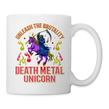 Goth Rock Satan Girl Woman Festivals Death Metal - Tasse - Weiß - Rechts