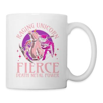Goth Rock Satan Girl Woman Festivals Death Metal - Tasse - Weiß - Rechts