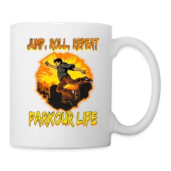 Parkour Le Parcour Freerunning Extremsport - Tasse - Weiß - Rechts