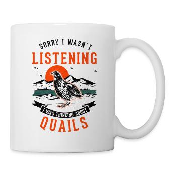 Warnung Wachtel Wachtelzucht Wachtelzüchter - Tasse - Weiß - Rechts