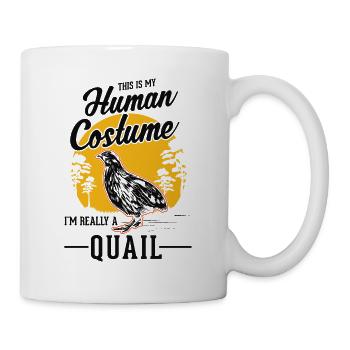Wachtel Halloween Quail Costume Humain - Mug blanc - blanc - Droite