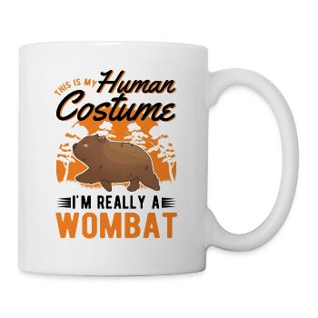Wombat Human Costume Halloween - Tasse - Weiß - Rechts