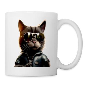 Chat Avec Lunettes de Soleil Chat Maman Chat Maman Chats - Mug blanc - blanc - Droite