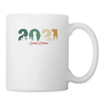 Vintage Geburtstagsgeschenk Wald 2021 - Tasse - Weiß - Rechts