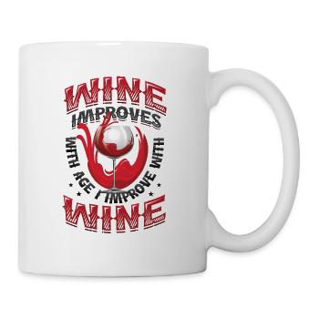 Wein Wird Mit Dem Alter Besser - Tasse - Weiß - Rechts