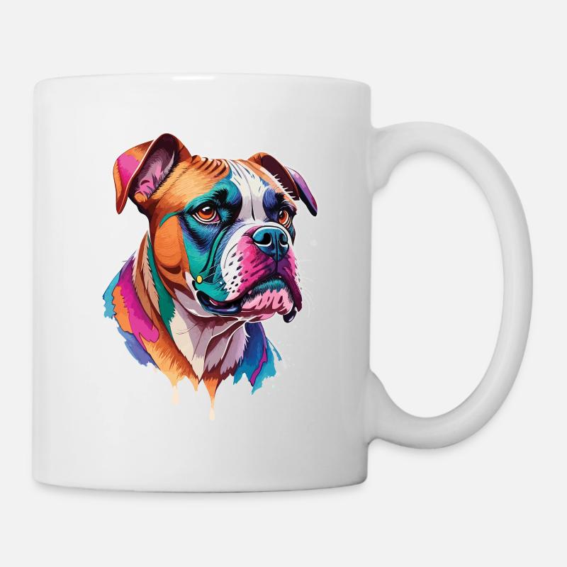 Chiens Boxer Chien Drôle d’Amour - Mug blanc - blanc