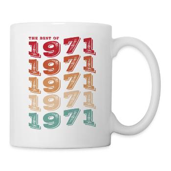 Vintage 1971 Cadeaux Légende pour 52 ans - 52ème - Mug blanc - blanc - Droite