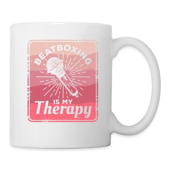 Beatboxen ist meine Therapie Beatbox Beatboxer - Tasse - Weiß - Rechts